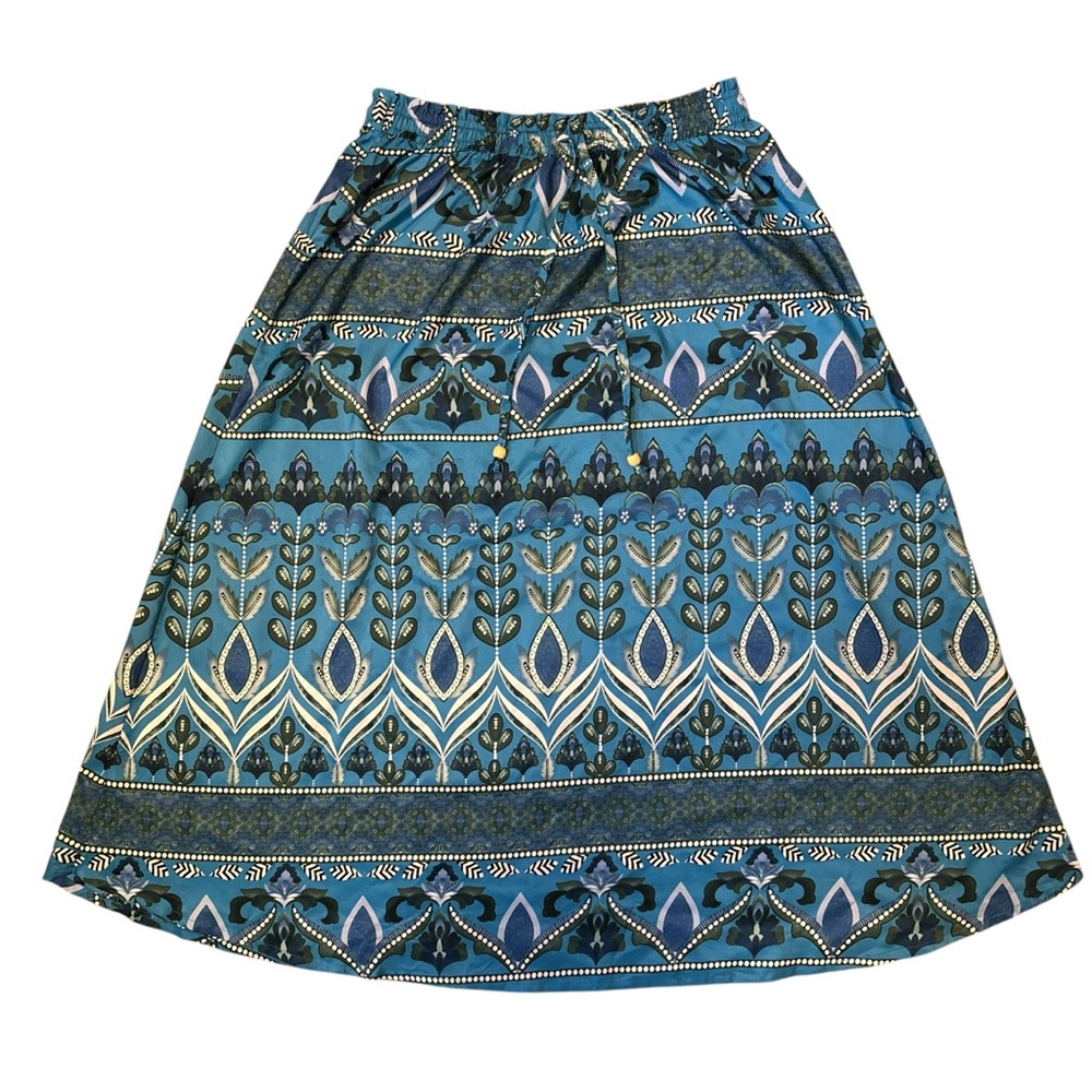 “Collections Etc” Boho Indian Print Maxi Skirt